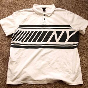 H&M NY SS Men's Polo White Black
